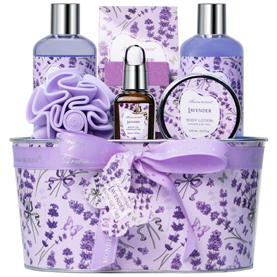 Lavender Relaxing Bath Spa Gift Basket for Women