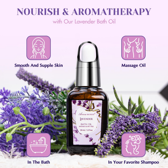 Lavender Relaxing Bath Spa Gift Basket for Women