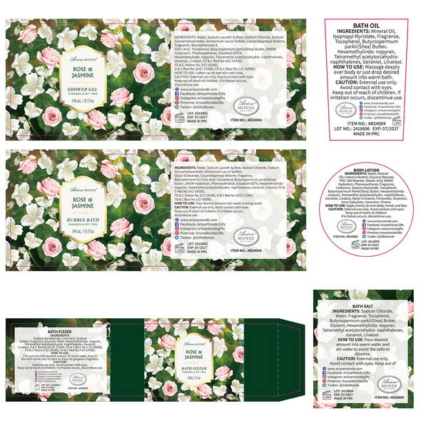Rose & Jasmine Beauty & Personal Care Set