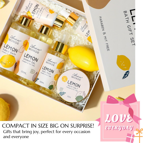 Lemon Scent  Bath and Body Gift Box for Women