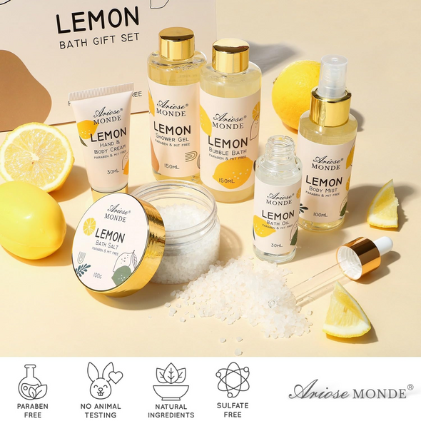 Lemon Scent  Bath and Body Gift Box for Women