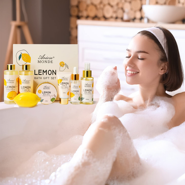 Lemon Scent  Bath and Body Gift Box for Women