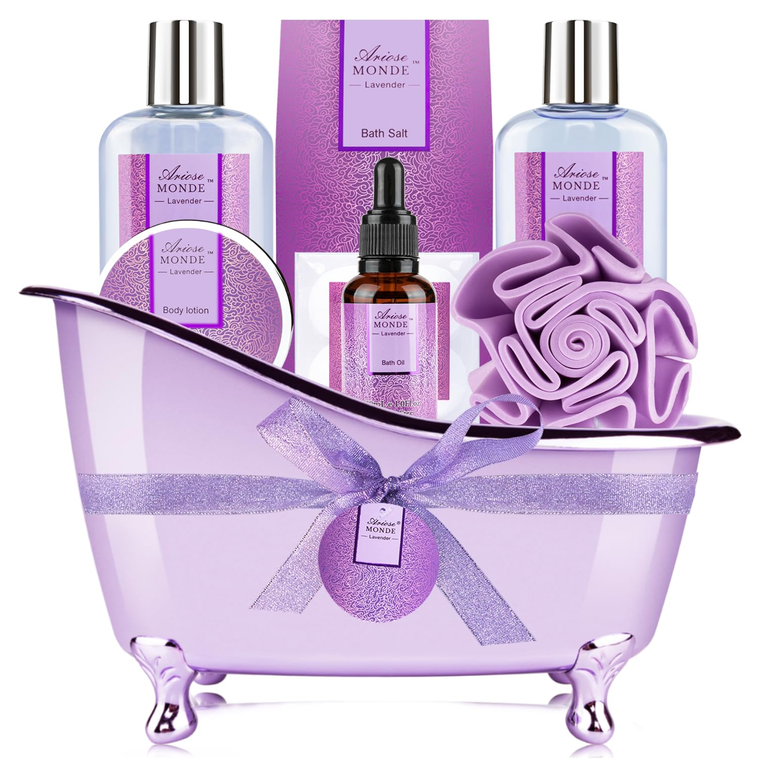 Lavender Spa Luxurious Gift Baskets for Women – ArioseMonde Lavender Spa Luxurious Gift Baskets for Women – ArioseMonde