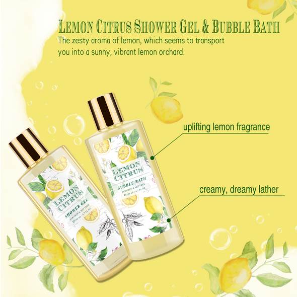Lemon Citrus Scent Spa Gift Basket for Women