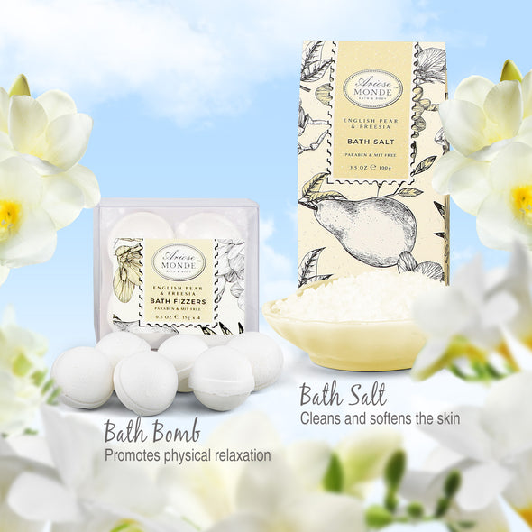 English Pear & Freesia Fragrance Bath Gift Basket