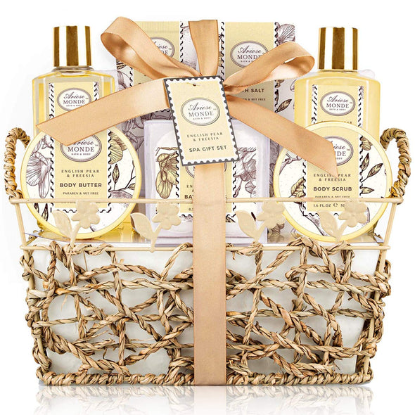 English Pear & Freesia Fragrance Bath Gift Basket