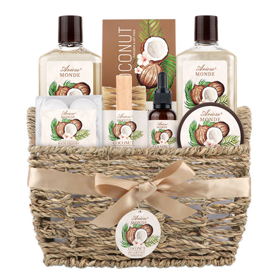 Coconut Scent Bath & Shower Basket Gift Set