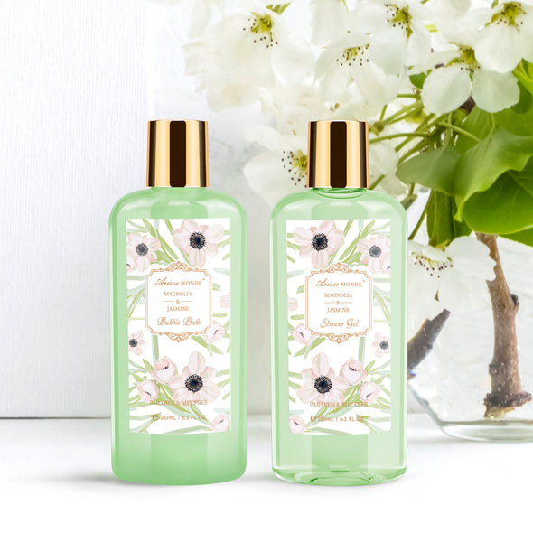 Magnolia and Jasmine Scent Home Spa Basket Set