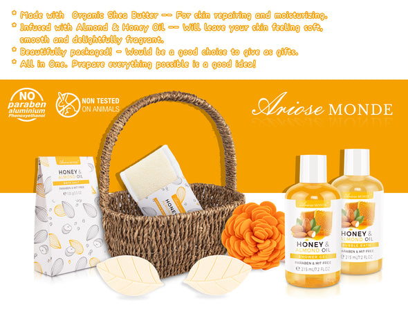 Honey & Almond Bath Spa Gift Basket
