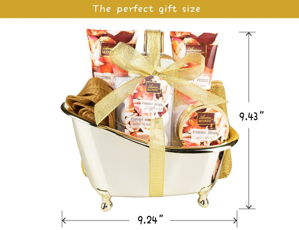FRESH ROSE SCENT SPA GIFT BASKET - ariosemondegift
