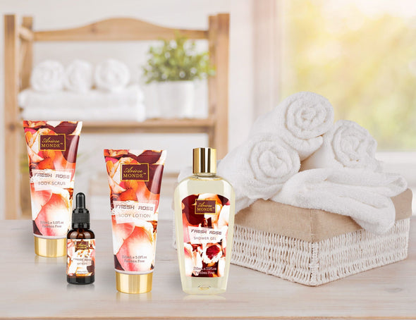 FRESH ROSE SCENT SPA GIFT BASKET - ariosemondegift