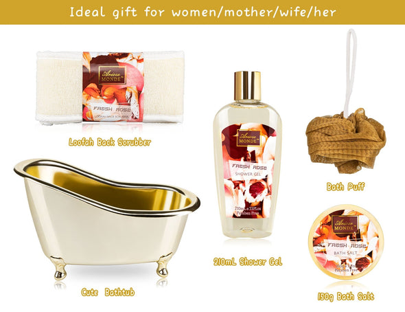 FRESH ROSE SCENT SPA GIFT BASKET - ariosemondegift