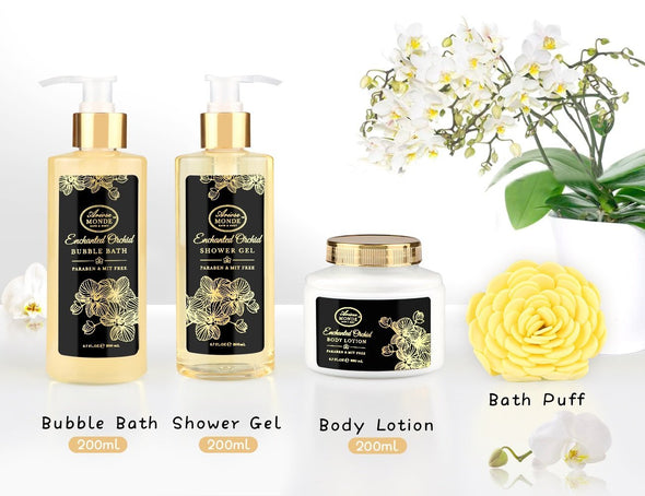GIFT BATH & SHOWER SPA BASKET ORCHID GIFT SET - ariosemondegift